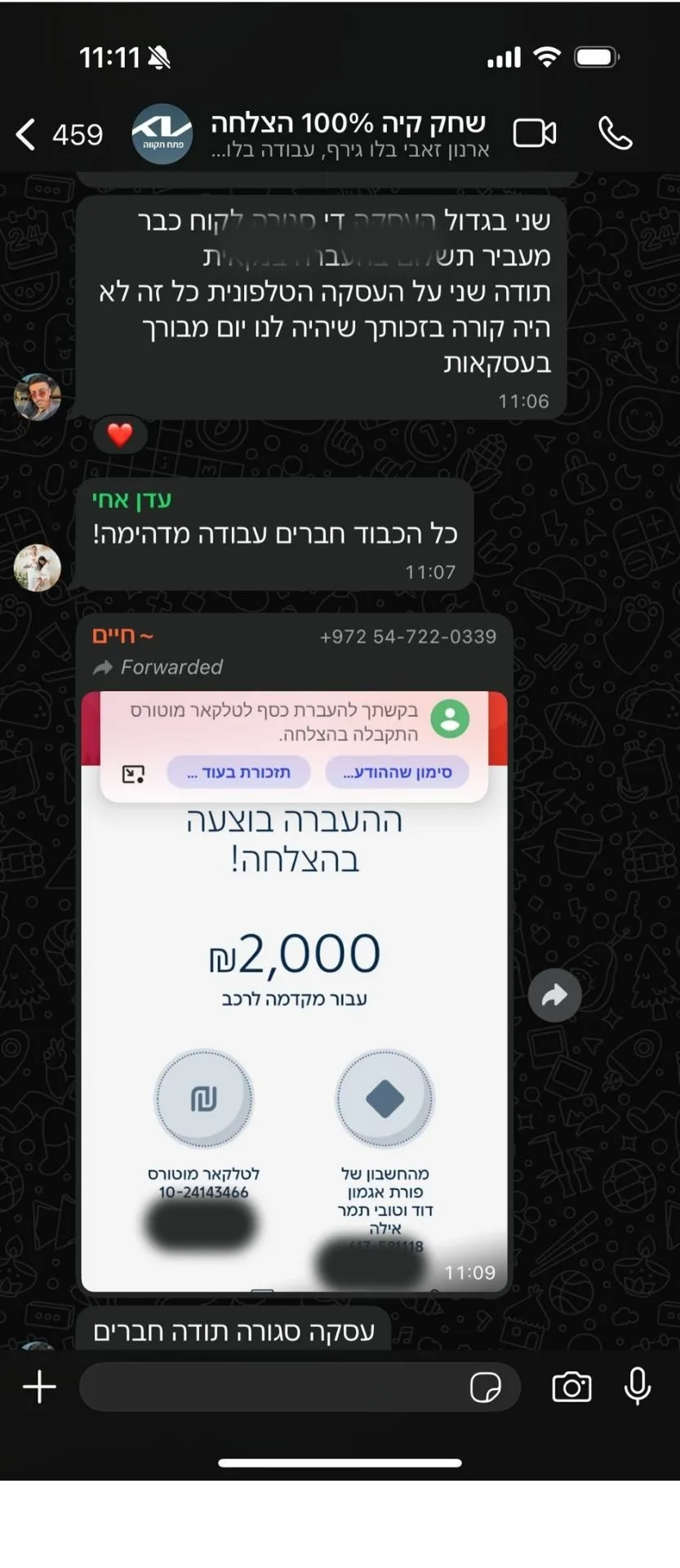 לקוח מרוצה של בלו ג'ירף, קאיה, מודה על שיתוף פעולה מוצלח שהביא למאות לידים איכותיים ועשרות עסקאות במכירת רכבים חדשים במימון, כולל אישור תשלום של 2,000 ש"ח.